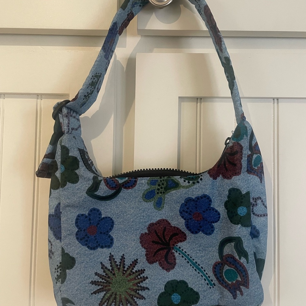 BAGGU Digital Denim Birds Mini Shoulder